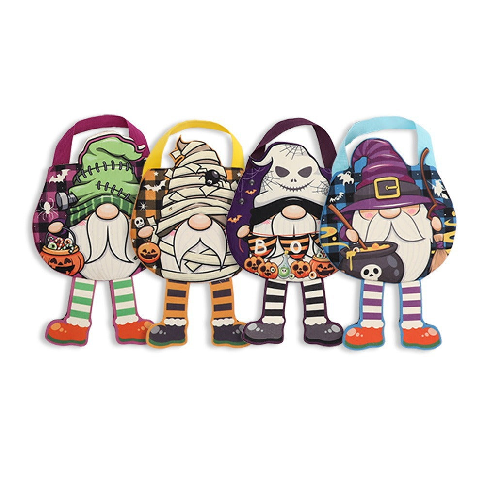 Halloween Candy Bag for Kids ? Pumpkin Printed Trick or Treat Tote