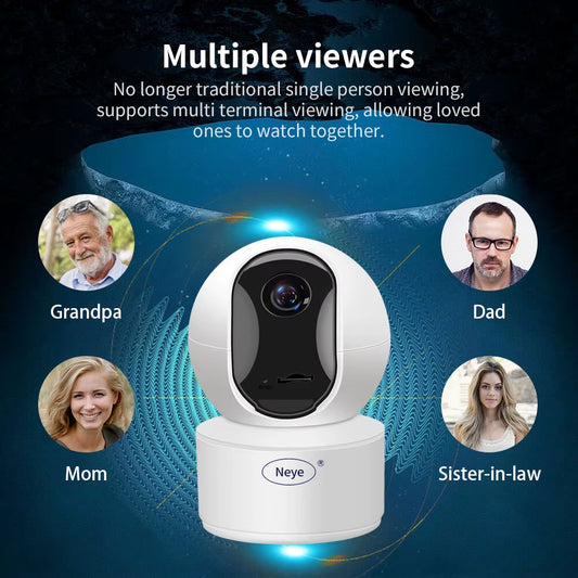 Neye 8MP 4K PTZ Wifi Security Camera Home Indoor 10X Digital Zoom Camera AI Automatic Tracking CCTV Baby Monitor