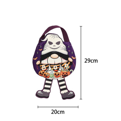 Halloween Candy Bag for Kids ? Pumpkin Printed Trick or Treat Tote