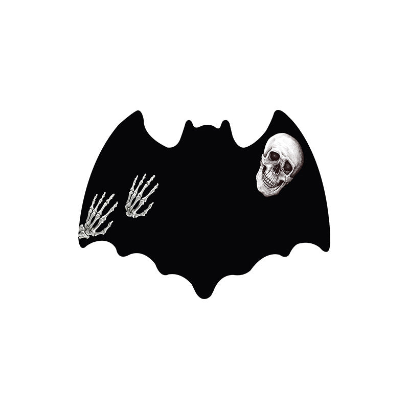 Halloween Bat-Shaped Soft Absorbent Rug ? Spooky Decorative Carpet for Home, Bathroom & Bedroom
