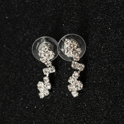 Elegant Rhinestone Necklace & Earrings Set – Bridal Wedding Jewelry Accessories for Women