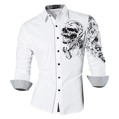 Sport trendy Men’s Dragon Print Long Sleeve Shirt