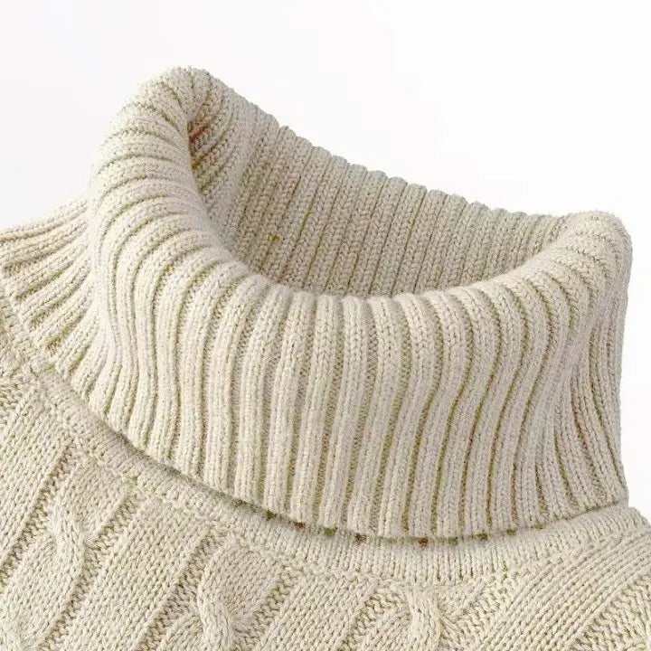 Men’s Turtleneck Knitted Sweater – Warm Woolen Rollneck Casual Jumper