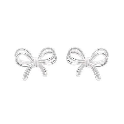 Stylish Bowknot Stud Earrings – Elegant Ear Piercing Jewelry Accessory for Fashion Enthusiasts