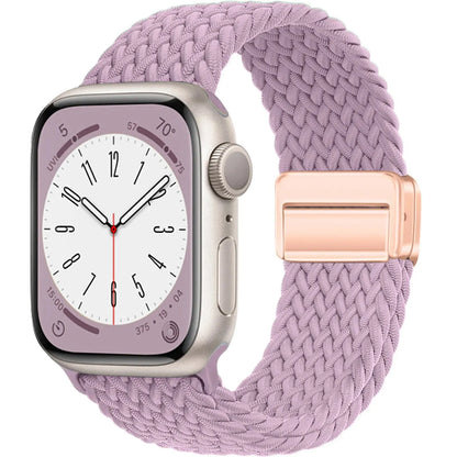 Nylon Braided Magnetic Strap for Apple Watch – Compatible with 40mm, 41mm, 44mm, 45mm, 49mm (Series SE, 3, 5–9, Ultra2)