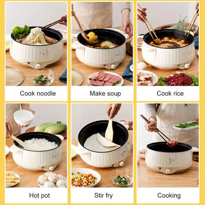 220V Electric Multi Cooker Non-Stick Hot Pot Rice Cooker for 1–2 People Home Use
