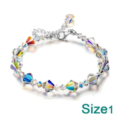 Delysia King Trendy Cube Crystal Bracelet – Luxurious Versatile Wrist Chain Jewelry for Women & Best Friend Gift