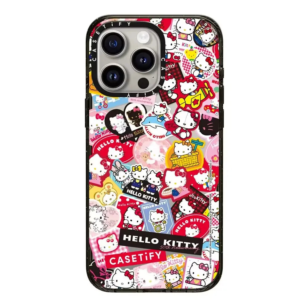 Hello Kitty Iphone 16 Promax Phone Case With Mirror Finish Technology Anti Drop All Inclusive Creative Cartoon Protective Cover