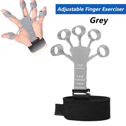 5-60Kg Adjustable Grip Strength Trainer with Finger Exerciser Hand Grip Strengthener for Muscle Building and Injury Recover