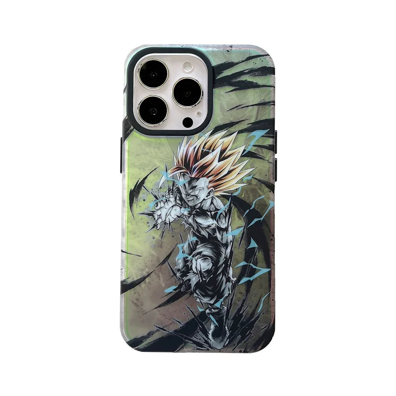 Bandai Anime Son Goku Vegeta Majin Buu Dragon Ball Cases for iPhone 15 14 13 12 11 16 pro max Laser Phonecase Funda Gifts