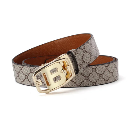 High Quality 3.4cm Leather Business Men Belt Luxury Brand Designer famous  work Belts for men Jeans Strap Male Buckle belt