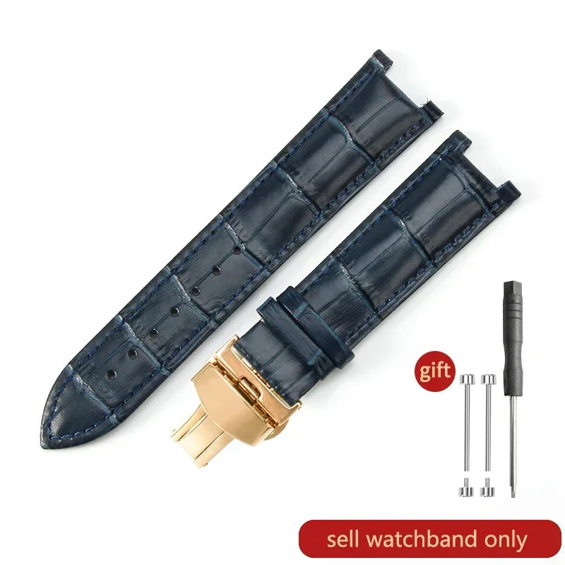 For GC Genuine Leather Watch Band Gucci Guess Gays Notch Watch Strap 20*11mm  22*13mm Men Women