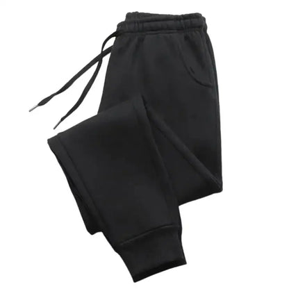 Women’s Autumn Winter Fleece Sweatpants – Casual Joggers, Sports Gym Trousers, Solid Color Workout Pants
