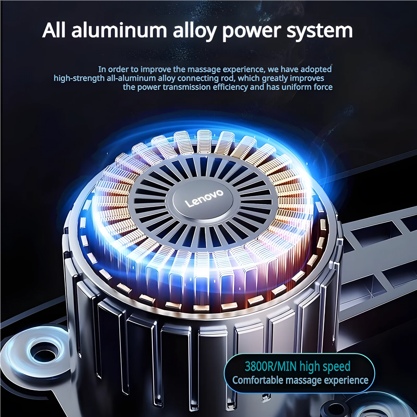 Lenovo Brand Fascia Gun Deeply Relieves Muscle Soreness Fitness and Relaxation Equipment LED Touch Screen 8Massage Head Gifts