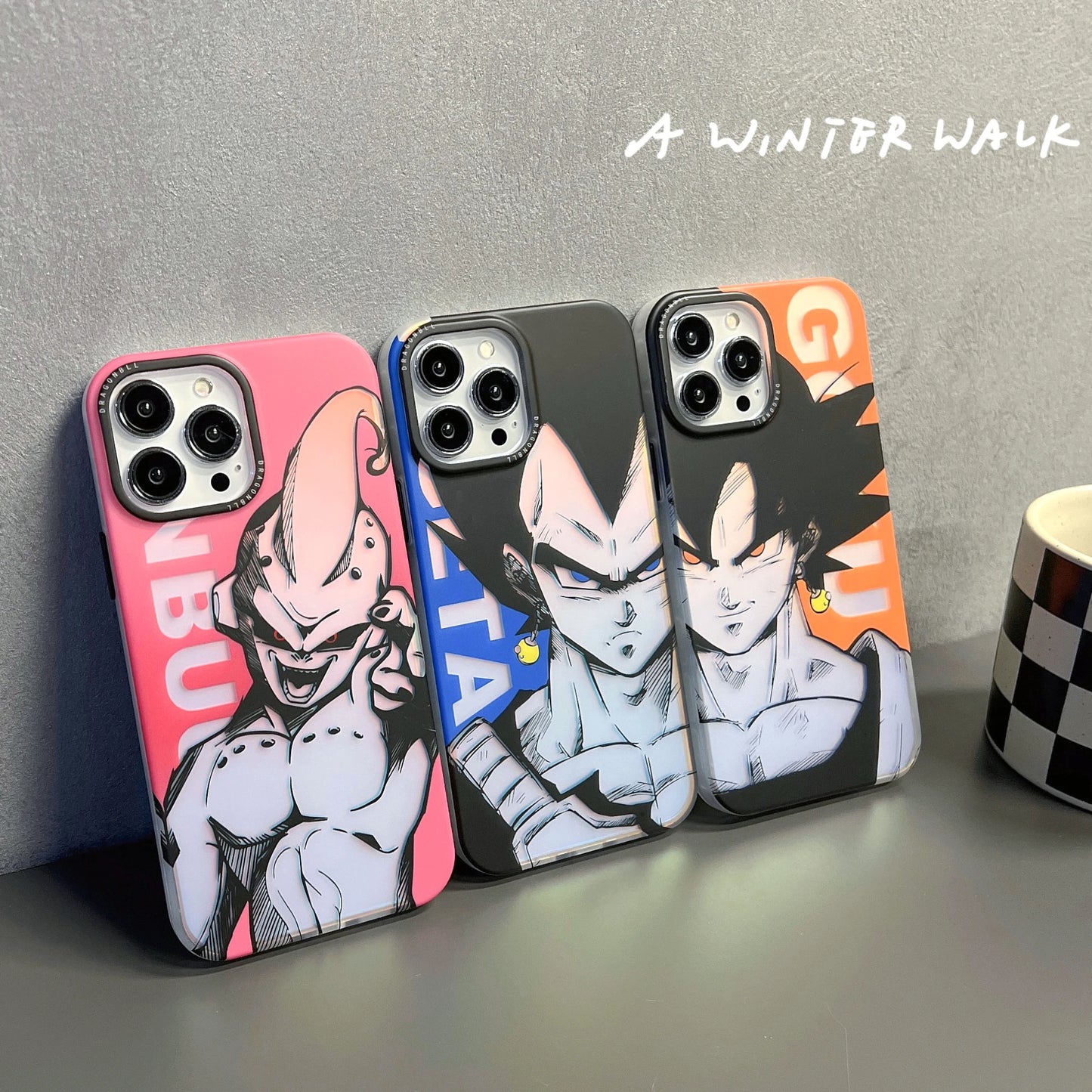 Bandai Anime Son Goku Vegeta Majin Buu Dragon Ball Cases for iPhone 15 14 13 12 11 16 pro max Laser Phonecase Funda Gifts