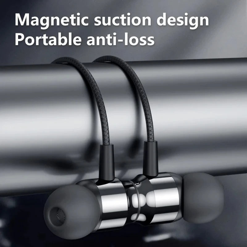 Wired Earphones with Mic - Metal Magnetic HiFi Stereo Headphones 3.5mm/Type-C for Gaming & Music