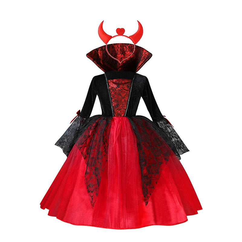 Kids Halloween Costume – Witch, Vampire, or Little Red Riding Hood Cosplay Dress for Girls & Boys Masquerade Party