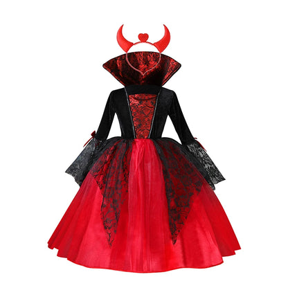 Kids Halloween Costume – Witch, Vampire, or Little Red Riding Hood Cosplay Dress for Girls & Boys Masquerade Party