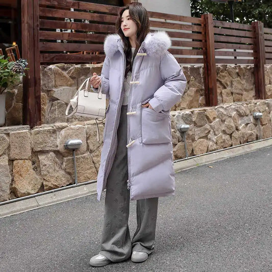 Winter Women’s Hooded Down Parka – Windproof Warm White Duck Down Commuter Jacket