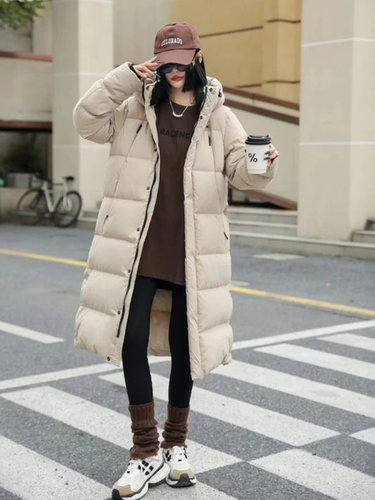 Winter Women’s 90% Goose Down Jacket – Warm Commuter Hooded Coat