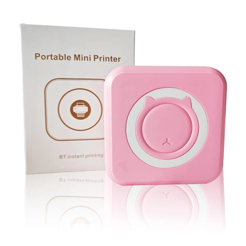 Mini Thermal Printer - Portable Wireless Bluetooth Label Sticker Photo Printer