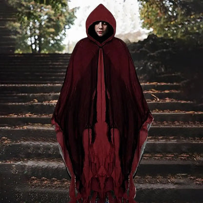 2025 Halloween Adult Costume – Scary Ghost Cloak with Hood, Zombie, Witch & Grim Reaper Cape Cosplay Outfit