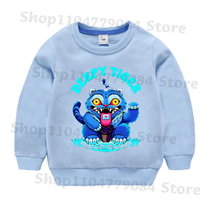 K-pop Demon Hunters Round-Neck Sweatshirt – Cute Anime Cartoon Hoodie for Children, Boys & Girls, Spring & Autumn Sport Fashion