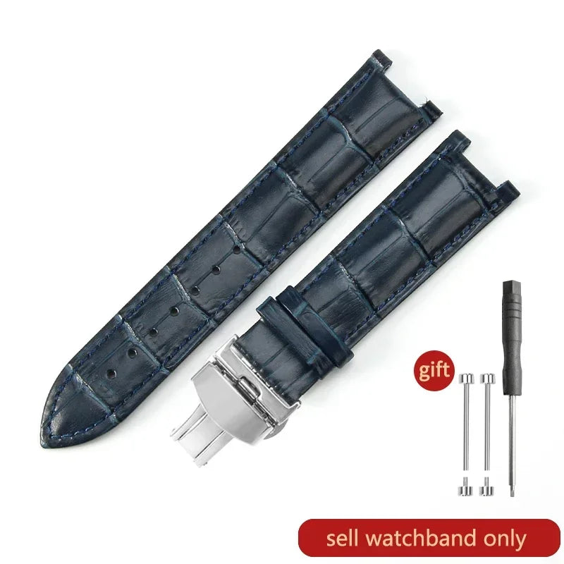 For GC Genuine Leather Watch Band Gucci Guess Gays Notch Watch Strap 20*11mm  22*13mm Men Women