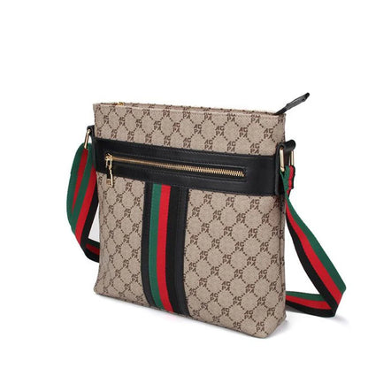 Fashionable Color Matching Casual Men's Bag Classic Trend Vertical Crossbody Bag Plaid Single Shoulder Bag Large Capacity Square