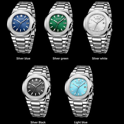 2024 Luxury Men’s Chronograph Quartz Watch – Stainless Steel 30M Waterproof Sport Wristwatch with Automatic Date Display