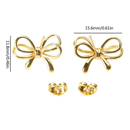 Stylish Bowknot Stud Earrings – Elegant Ear Piercing Jewelry Accessory for Fashion Enthusiasts
