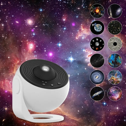 LED Galaxy Projector - Starry Night Light for Kids Room | 360° Rotating Star Projector Lamp