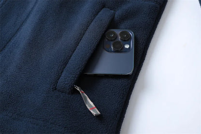 Men’s Fleece Wool Jacket – 2025 Winter Thick Warm Hooded Outdoor Ski Coat