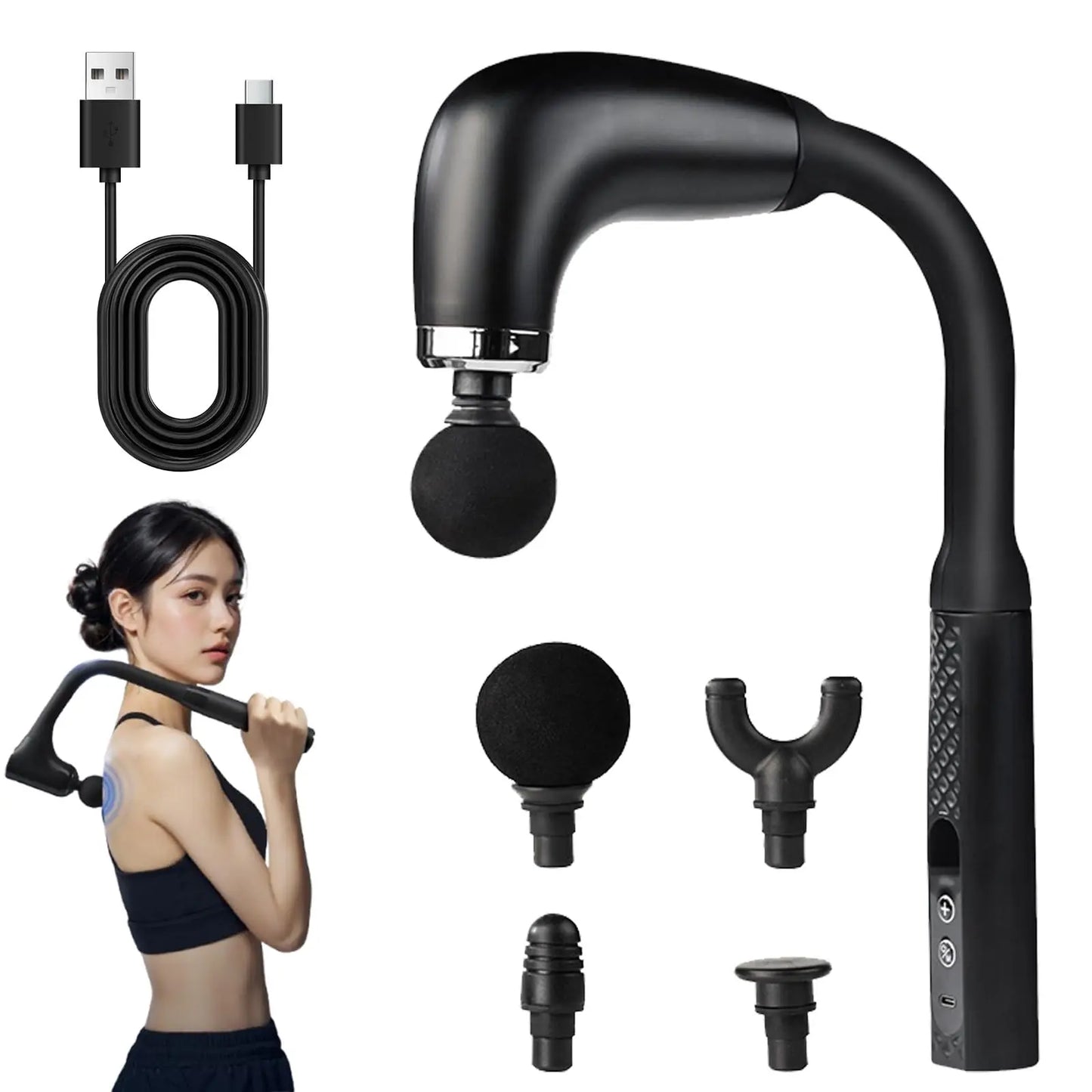Fascia Gun Muscle Relaxation Massager Electric Vibration Massage Gun Professional Grade Neck Membrane Gun