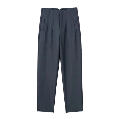 MUJER High-Waist Office Pants – Women’s Formal Pencil Trousers in Black, Pink & White
