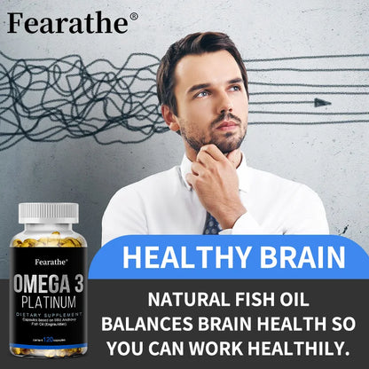 Omega-3 Fish Oil Supplement 120 Capsules – Heart & Brain Health from Wild Anchoviesfi