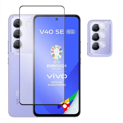 4in1 For Vivo V40 SE 5G Glass For Vivo V40 SE Tempered Glass 6.67 inch 2.5D Full Cover Screen Protector For Vivo V40 SE Film