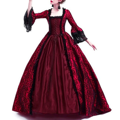 2025 Halloween Women’s Medieval Cosplay Costume – Vintage Gothic Outfit for Adult Halloween
