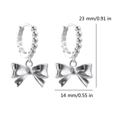 Stylish Bowknot Stud Earrings – Elegant Ear Piercing Jewelry Accessory for Fashion Enthusiasts