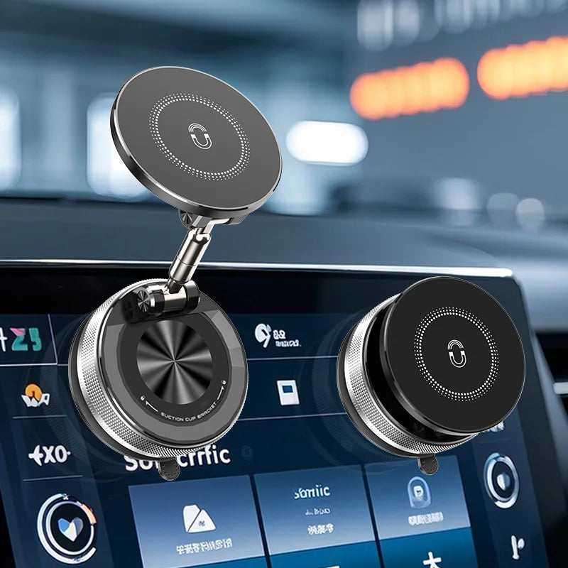 Magnetic Phone Holder for Car - Upgraded 360° Vacuum Magnetic Phone Holder for Your Car/Gym/Mirror Mount for iPhone & Android