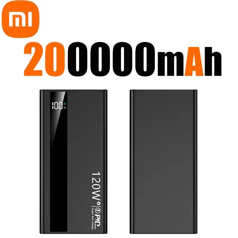 Xiaomi 120W 200000mAh Power Bank High Capacity Super Fast Charging Power Bank Portable Battery Charger For Huawei iPhone Samsung
