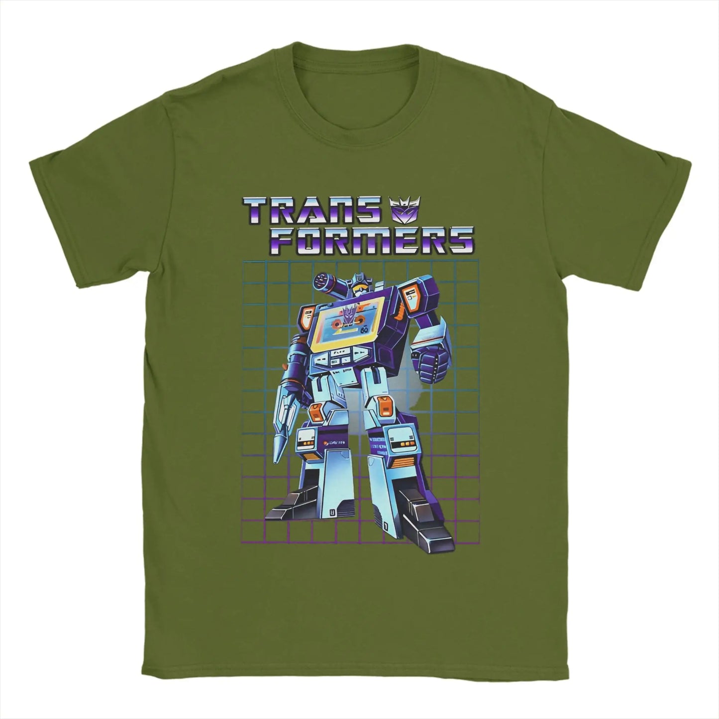 Transformers Decepticons Soundwave Men’s T-Shirt – Vintage Cotton Round Collar Short Sleeve Tee