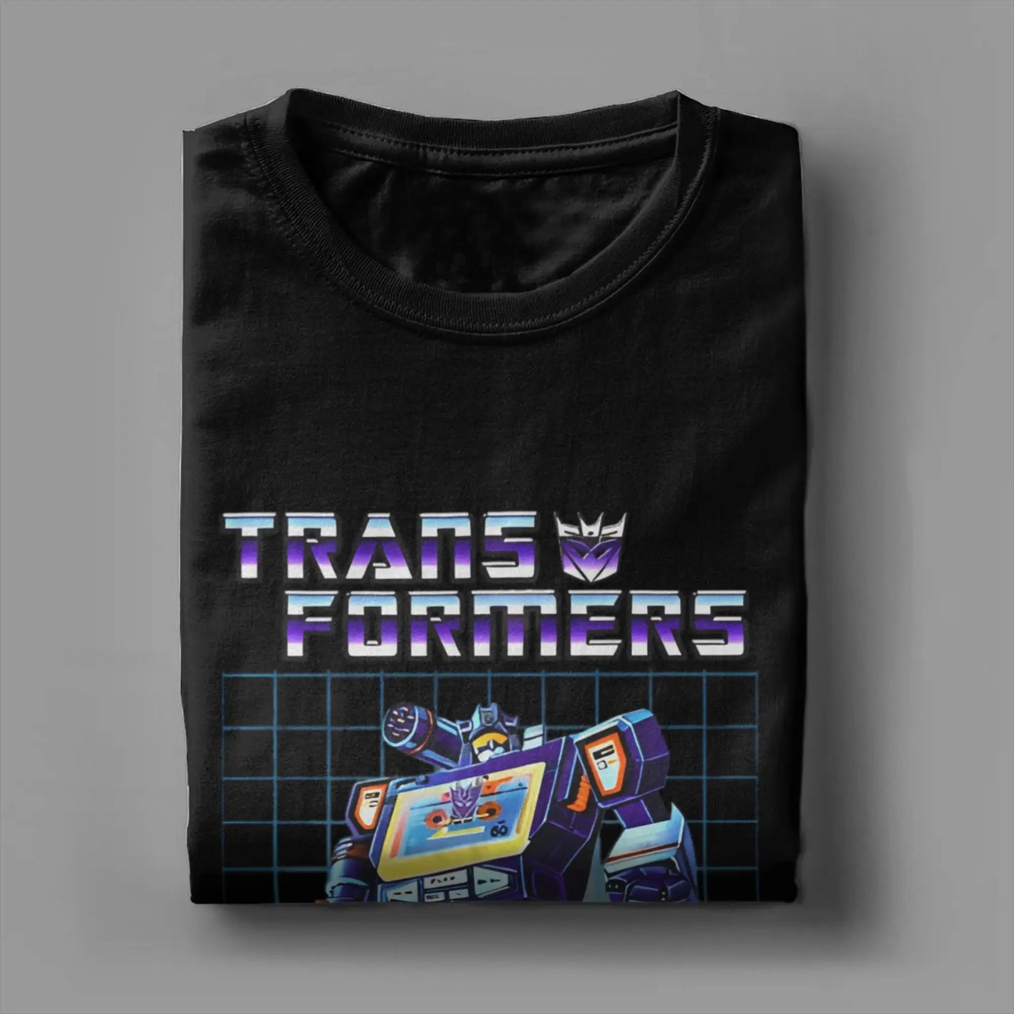 Transformers Decepticons Soundwave Men’s T-Shirt – Vintage Cotton Round Collar Short Sleeve Tee