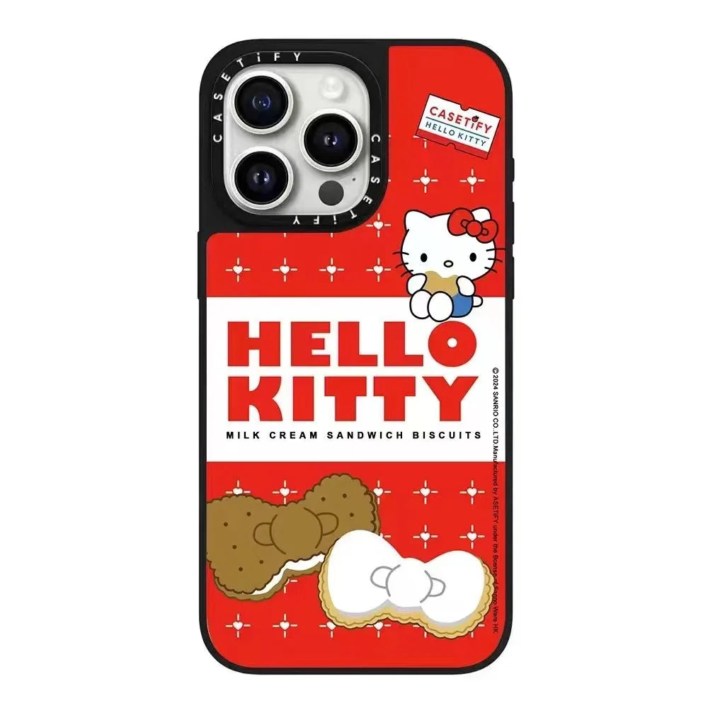 Hello Kitty Iphone 16 Promax Phone Case With Mirror Finish Technology Anti Drop All Inclusive Creative Cartoon Protective Cover