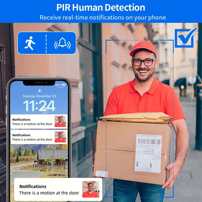 Smart WiFi Video Doorbell 1080P – 5G/2.4G Tuya Wireless Door Camera, Outdoor Waterproof Intercom with Motion Alert & Chime