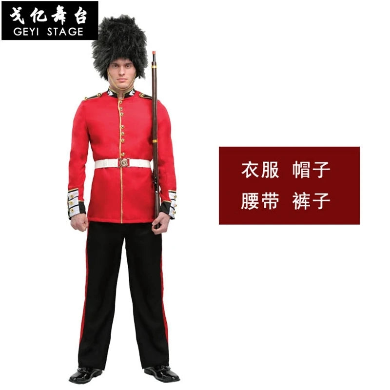 Kids British Royal Guard & American Soldier Cosplay Costume – Boys Halloween Party & Performance Uniform