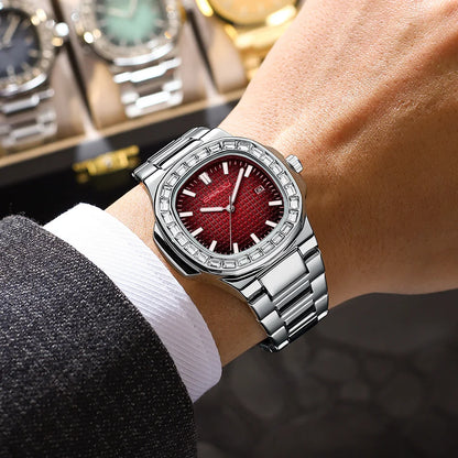 CRRJU Luxury Men’s Stainless Steel Quartz Watch – High-Quality Fashion Wristwatch with Calendar Display