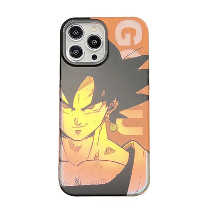 Bandai Anime Son Goku Vegeta Majin Buu Dragon Ball Cases for iPhone 15 14 13 12 11 16 pro max Laser Phonecase Funda Gifts