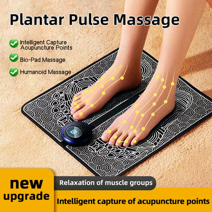 3pc Ems Smart Massage Set Full Body Massager Foot Acupoint Massager Portable Electronic Massager Relieve Shoulder Neck Back Pain