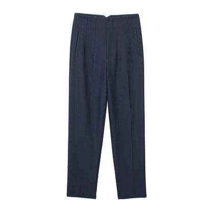 MUJER High-Waist Office Pants – Women’s Formal Pencil Trousers in Black, Pink & White